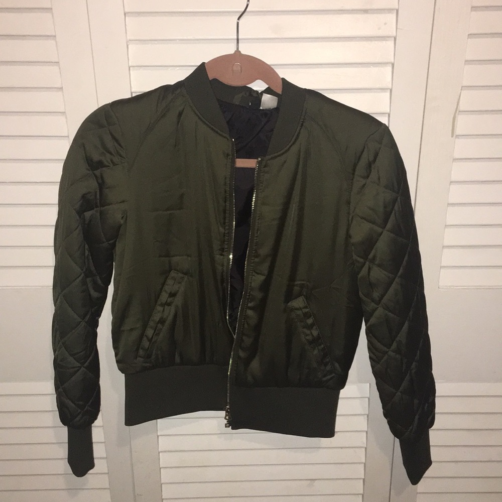 Girl’s Army Green Bomber Jacket